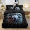 Quilt Cover 3D Printed Cartoon Wolf Duvet Comforter 100% Polyester Soft And Comfortable Night Sky Bedding Sheets Sets
