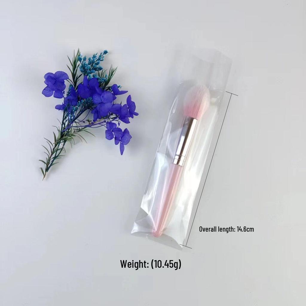 High-value Pink Soft Blush & Foundation Brush - Flame Design, Non-stick Makeup Tool