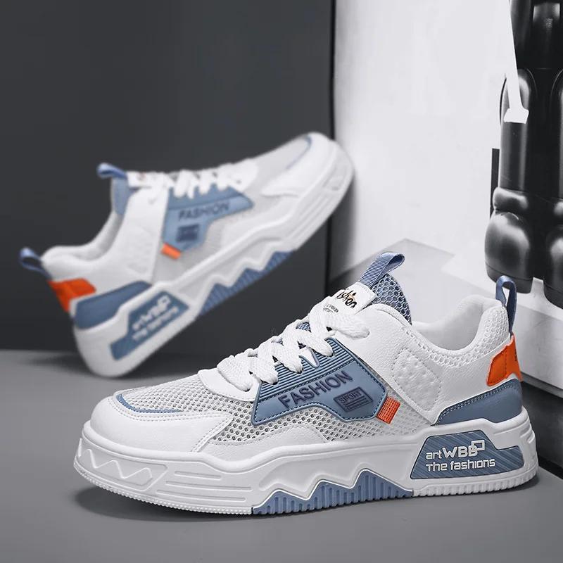 Fashion Male Sneakers Summer Mesh Breathable Sport Running Shoes Outdoor Man Casual Sneakers for Men Fashion Lace-up Tennis Trainer Shoe