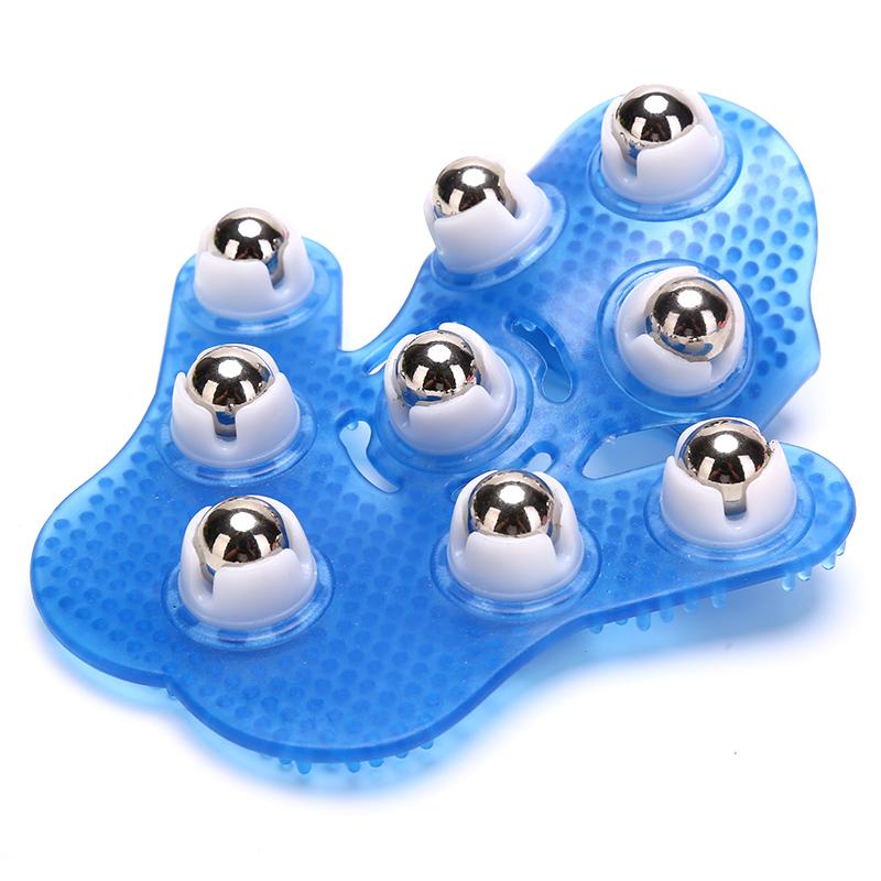 

7/9 роликовые шариковые перчатки для массажа тела, антицеллюлитный массажер для облегчения боли в мышцах 9 balls синий