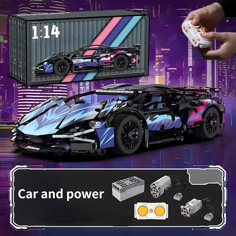 Neue Bausteine Roadster Technologie 1:14 Renn-Roadster Bausteine Montage Stein Fahrzeug Spielzeug Geschenk für Jungen 1314 Teile