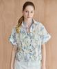 MAXZA Botanical Flower Punching Shirt Blouse