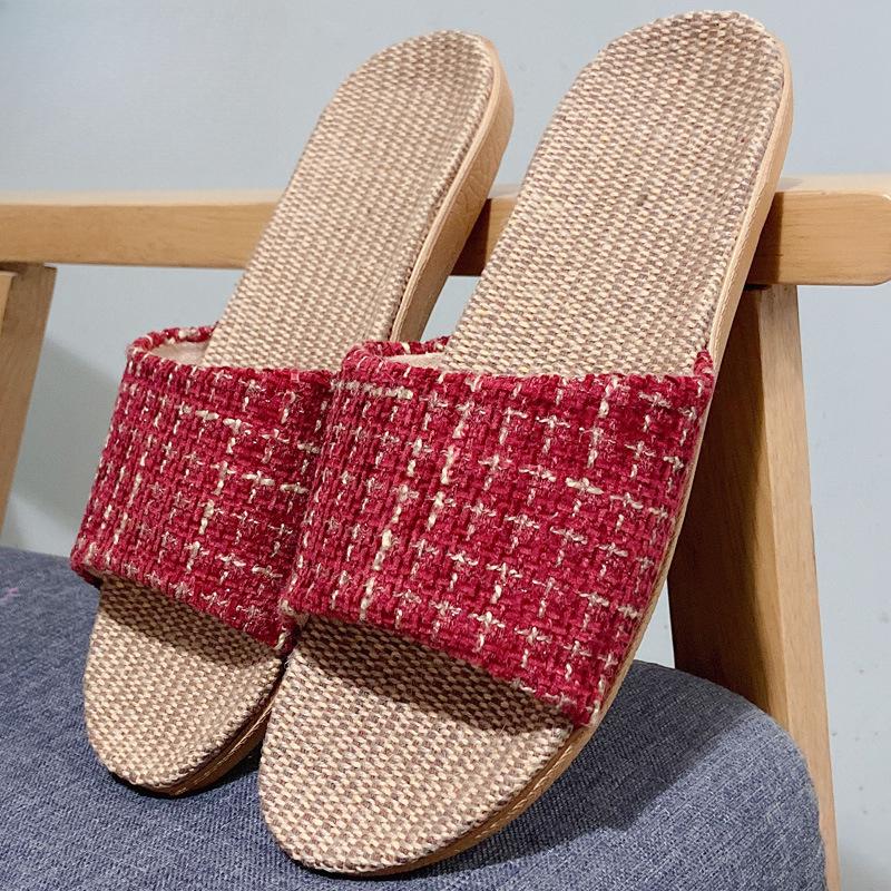 New Women's Comfortable EVA Lightweight Linen Slippers