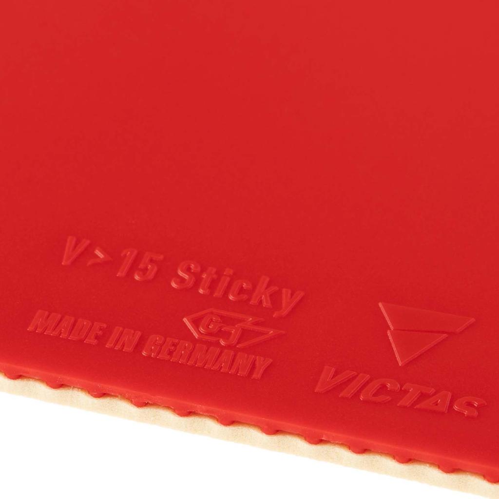 Victas Table Tennis Slightly Tacky High Energy Tension Sticky Red Rubber, V>15 2.0 (200120)