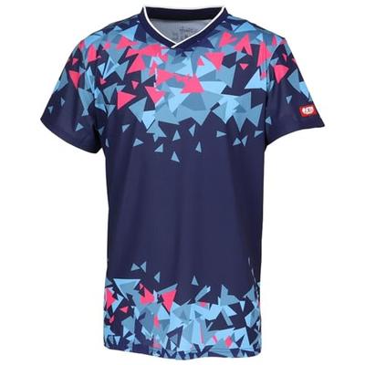 JUIC Table Tennis Game Shirt, JUIC Astra S, Lightweight, Moisture-Wicking, Quick-Drying, JTTA-Approved (Japan Table Tennis Association), Unisex, Navy,