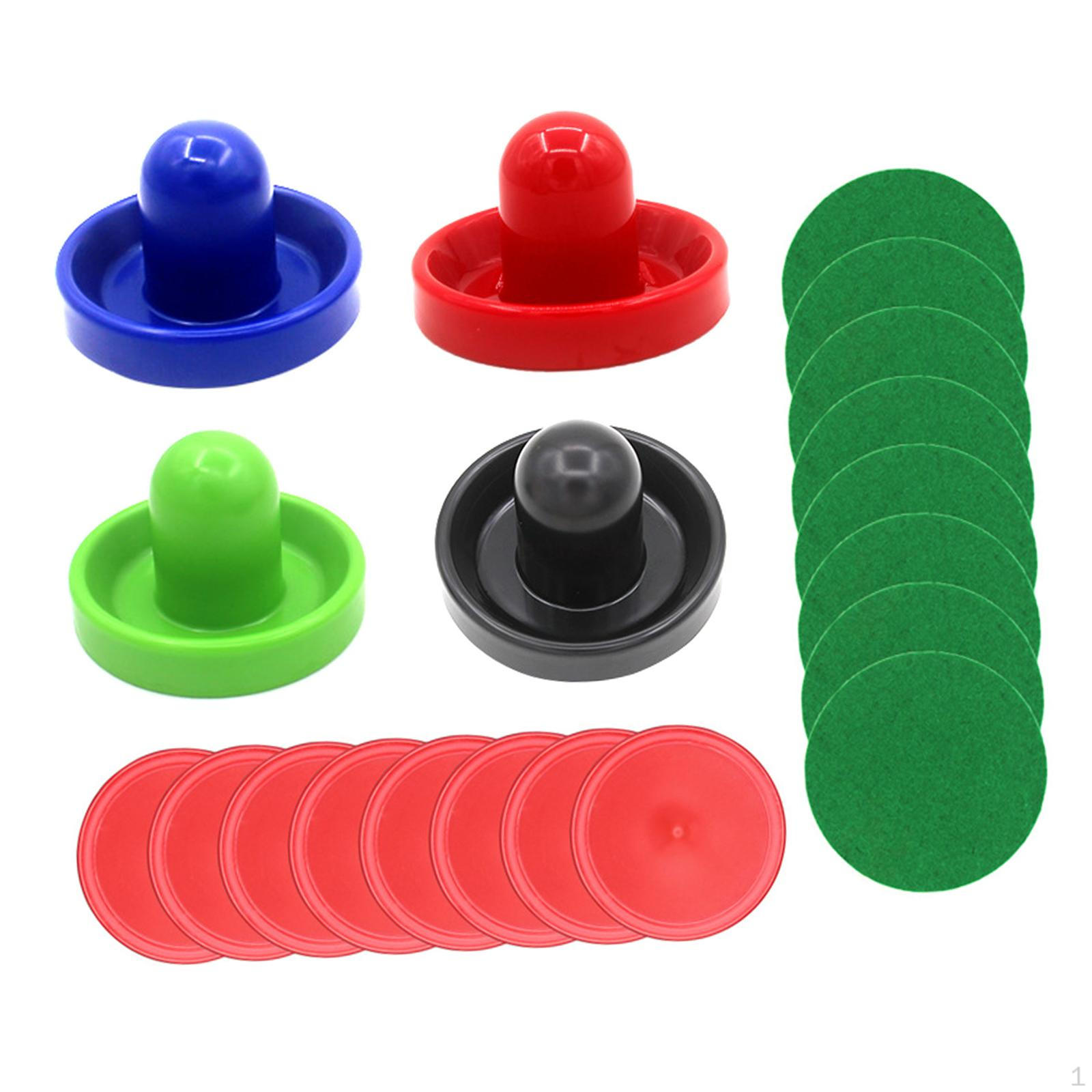 

1 комплект мини-толкателей и шайб для аэрохоккея, ручки для ворот, 96 мм, замена фетра для Style E