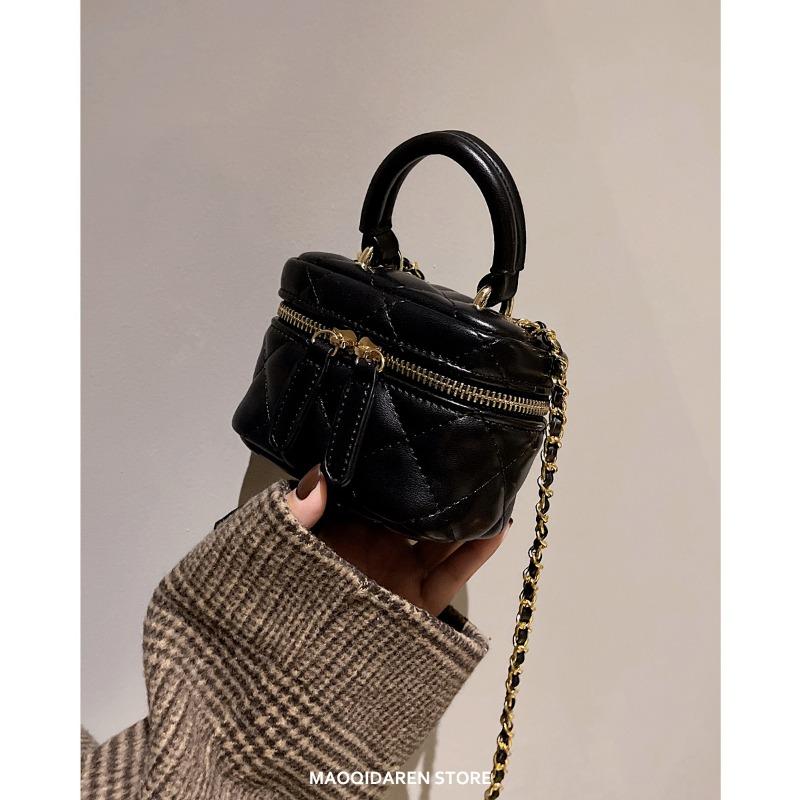 New textured mini rhombus chain bag trendy versatile shoulder messenger bag fashionable women's bag