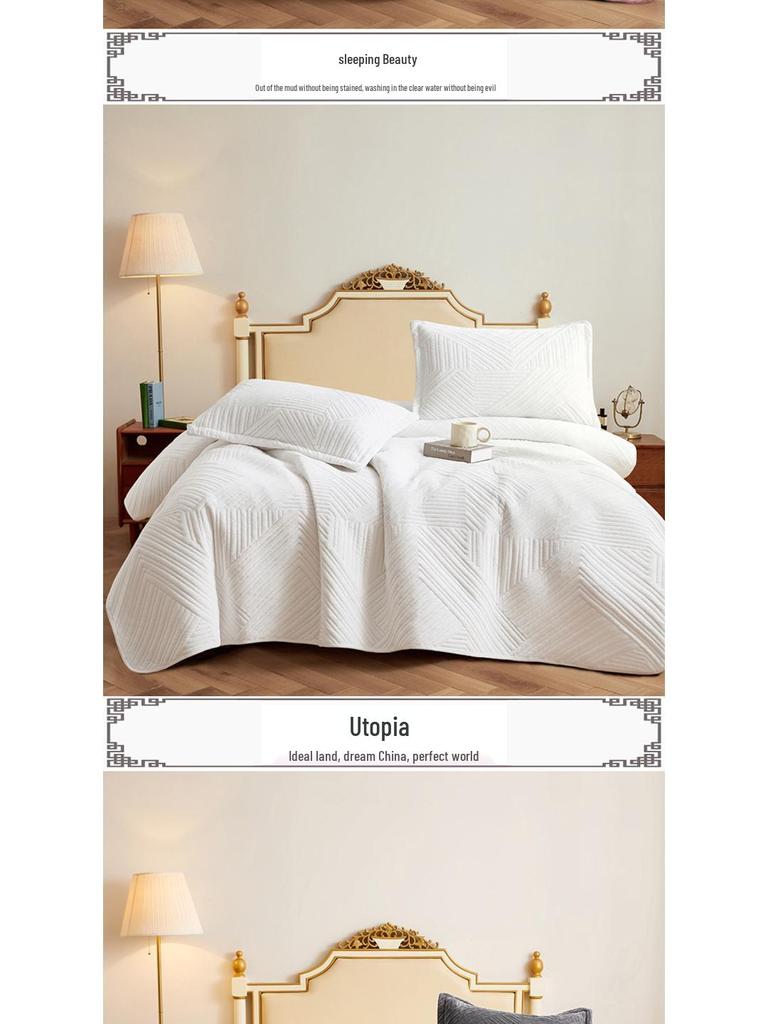 Luxury Velvet Quilt and Bedspread Set: Three-Piece High-End European Style with Multifunctional Bed Sheet and Blanket