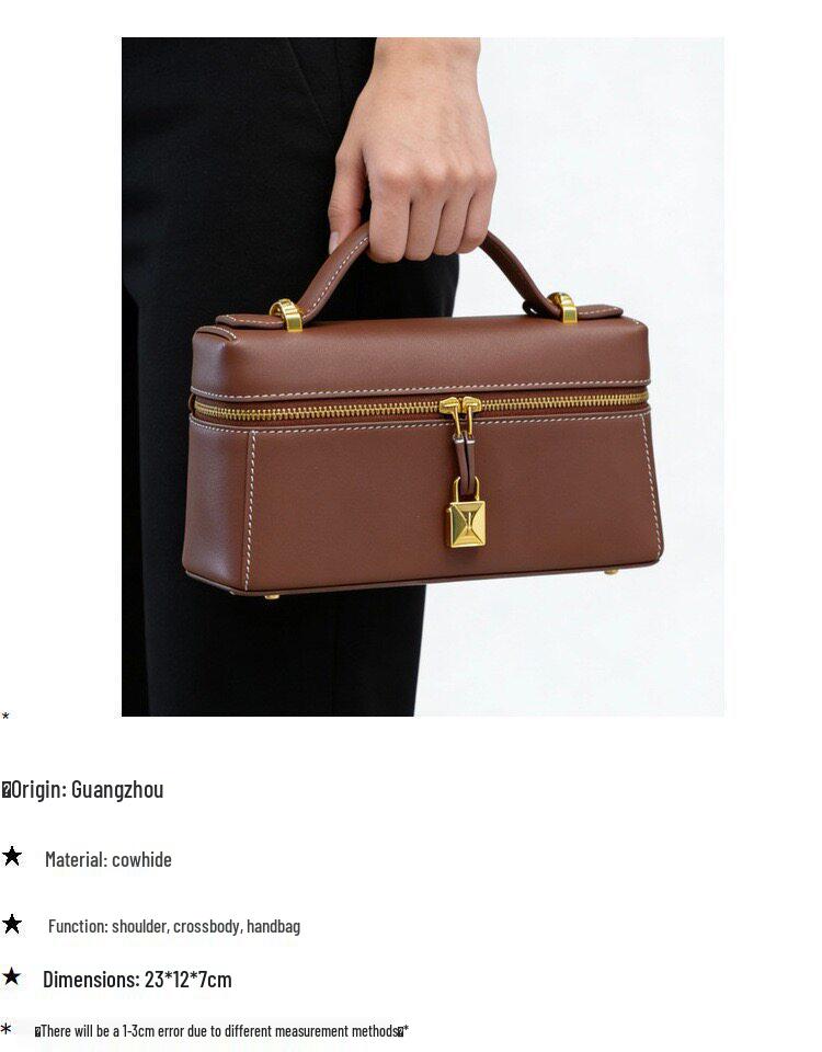 LP23 Women's Premium Cowhide Shoulder Bag with Removable Strap