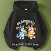 Sudadera con capucha azul de Bluey para niña, Otoño Invierno, Cálida, Suave, Jersey, Cómoda, Prenda superior diaria para niños