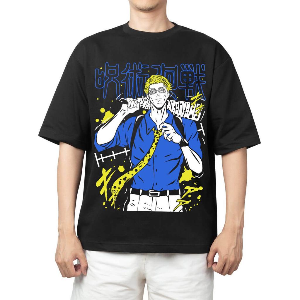 Jujutsu Kaisen Satoru Gojo Hollow Purple Technique Anime Print T Shirt Men 2026 Summer Casual Streetwear Oversized Cotton Tees
