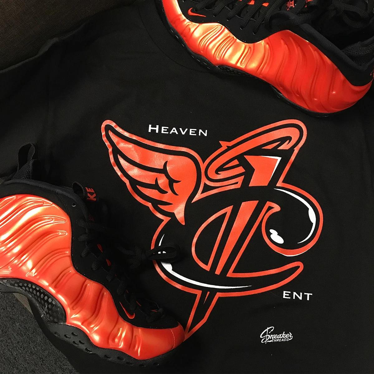 Shirt To Match Foamposite Habanero Red Foam - Heaven Cent Shirt M