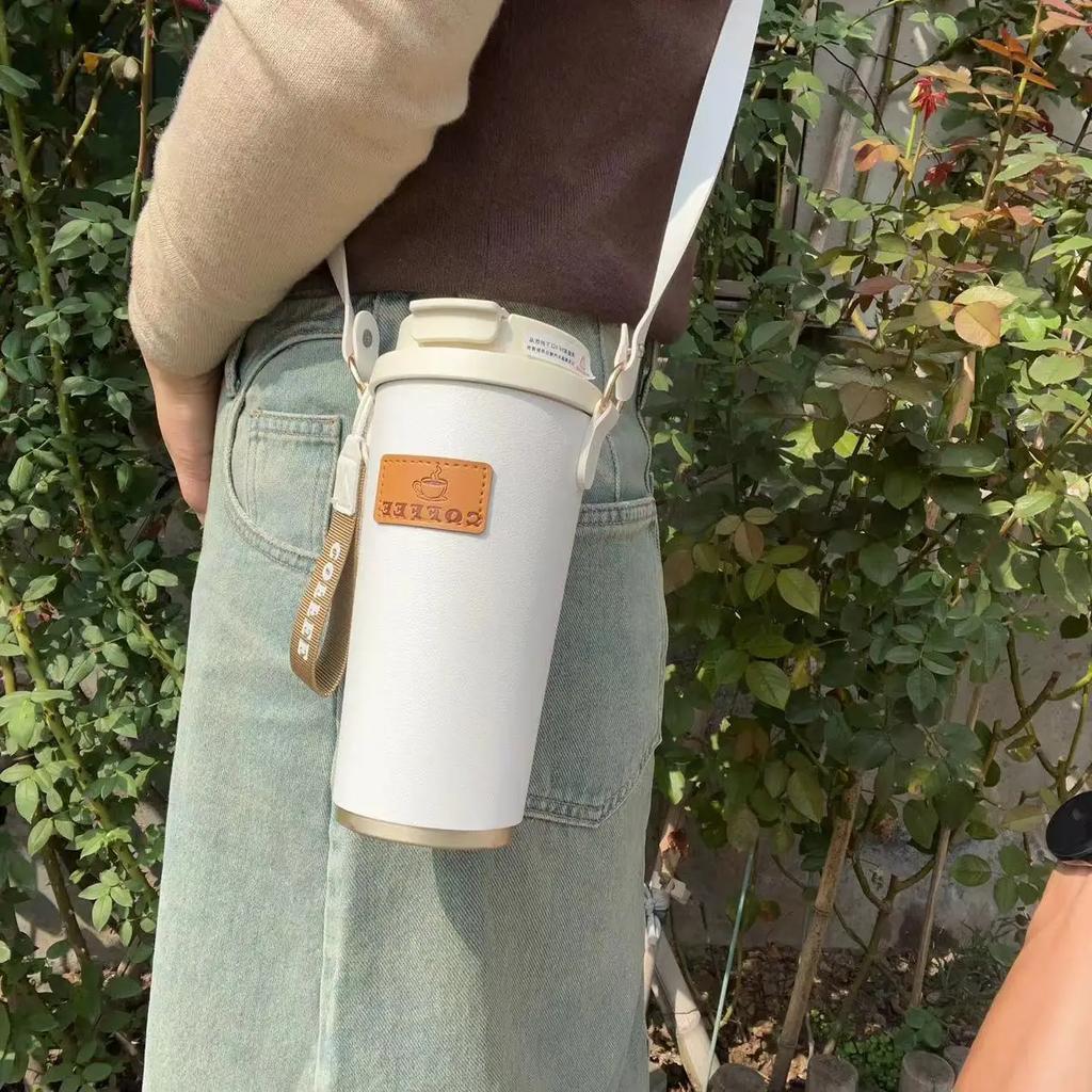 Coffee Cup 450ml/500ml Cup Cover Sleeve,leather Detachable Water Bottle Carrier Bag , Non-slip Insulated Mug Cover ,Accessories