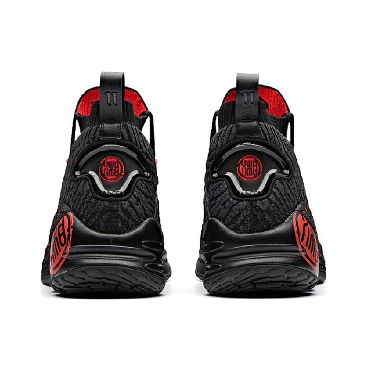 Anta KT4 Klay Thompson Cushioning Slip Resistant Abrasion Resistant High top Basketball Shoes Men's Black Red 11911101M-14