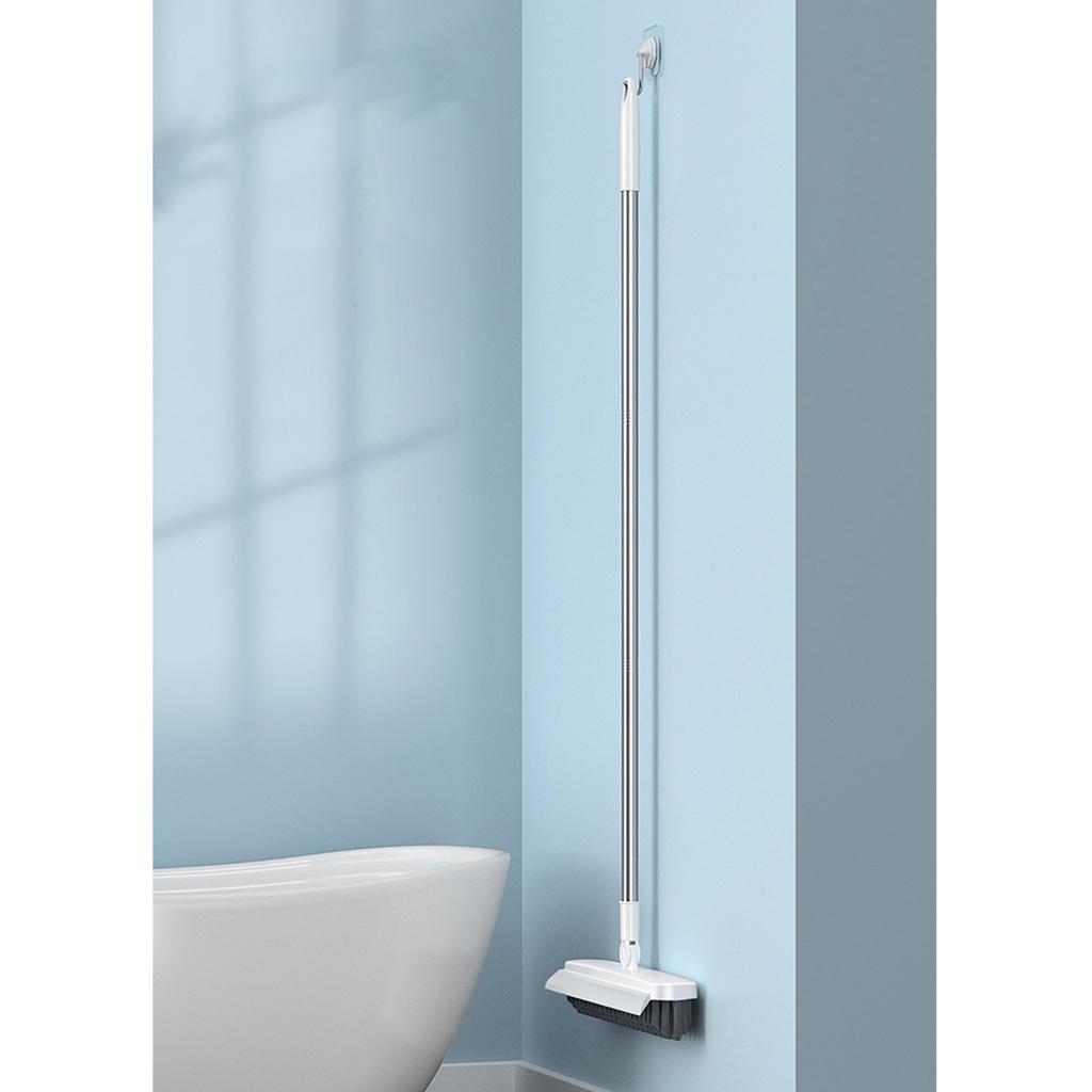 Floor Brush Long Handle V Shape Floor Wall Tile Crevice Cleaning Scrub Brush for Bathroom Kitchen