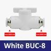 Black and White BUC-4mm/6mm/8mm/10mm/12mm Pneumatic Switch Quick Insertion PU Flow Limiting Ball Air Pipe Joint Manual Valve