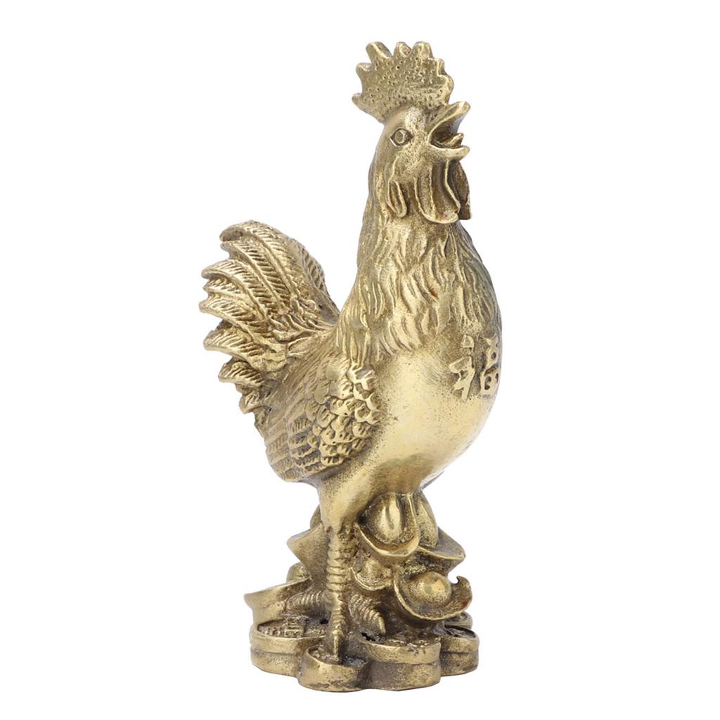 Best Pure Brass Rooster Chicken Symbol of Luck and Wealth In Geomantic Omen