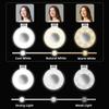 3 Color Modes Magnetic Waterproof Shockproof Foldable Selfie Light Adjustable Brightness Color Temperature Pocket Use ABS