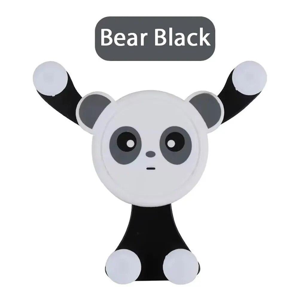 

Автомобильный держатель для мобильного телефона на вентиляционную решетку, универсальное крепление для мобильного телефона с вращением на 360° Bear Black