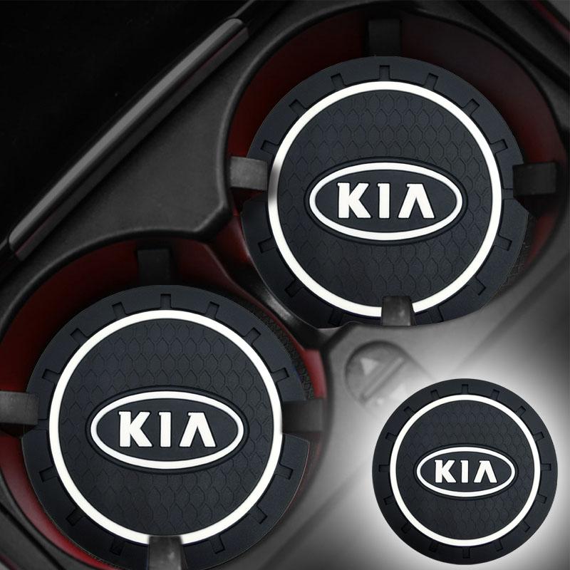 1/2pcs Non-slip Car Water Cup Mat Anti-slip Bottle Holder Coasters For KIA sportage ceed sorento cerato optima picanto rio soul k3 k5 Car Accessories