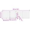 4 Piece Foldable White Dog Gate 320 cm Poplar Wood