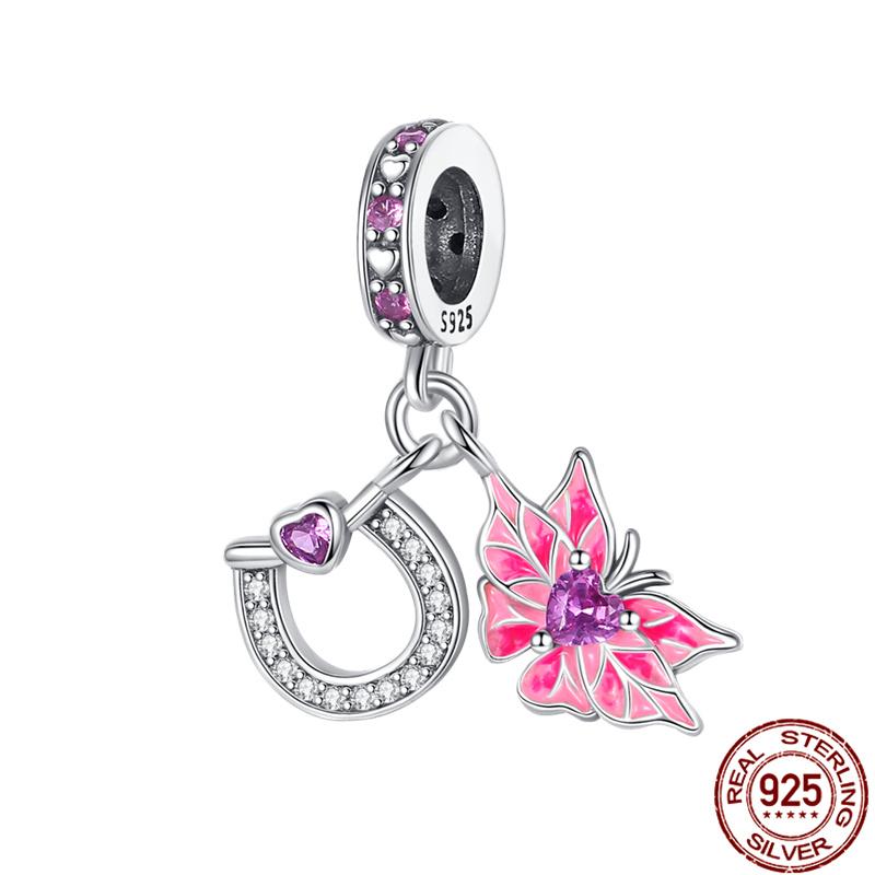 Fit Charms Fororiginal Bracelets 100%Copper Luminous Butterfly Series Beads Diy Jewelry Making For Women Gift