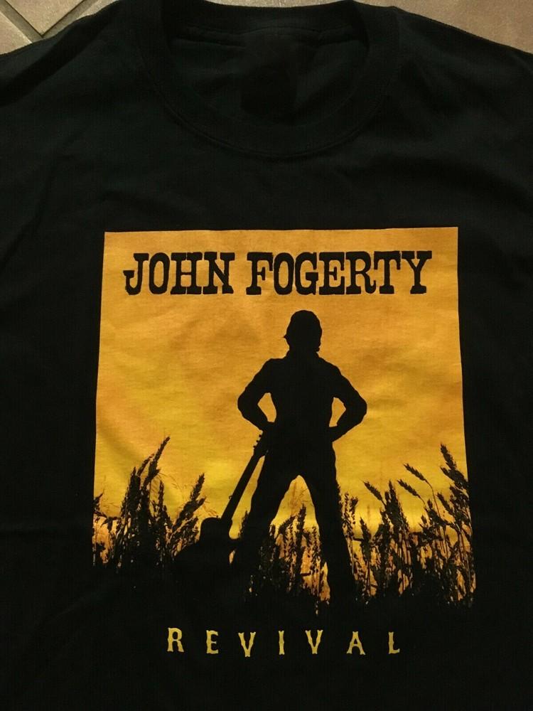 VTG John Fogerty In Revival Concert Shirt Classic Black Unisex S-234XL Unisex T-Shirt M