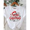 Printed Fashion New Year Women's T-shirt Top Merry Christmas Clothing Coffee Love Cute Holiday Pattern Round Neck Short Sleeve