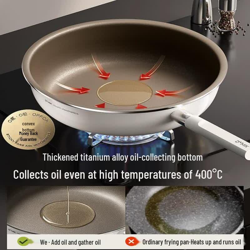 Qiwei Titanium Ceramic Non-Coated Non-stick Multifunction Frying Pan