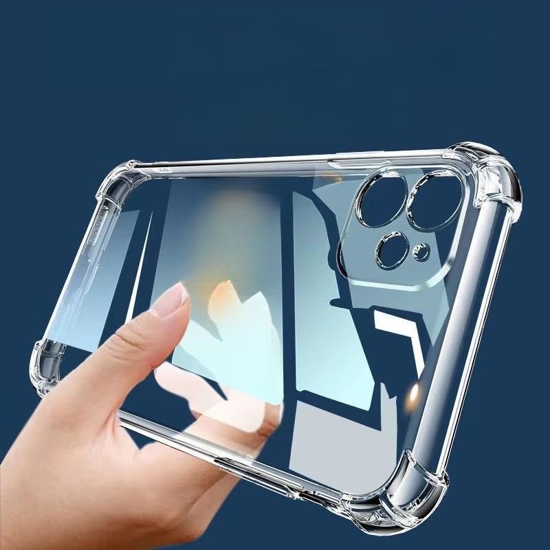 1PC Luxury Shockproof Transparent Case For iPhone 16 15 14 13 12 11 Pro Max X Xs XR Max 7 8 Plus SE2 Clear Soft Bumper Cases Cover