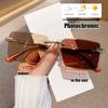 Fashionable Square Frameless Photochromic Sunglasses New Men's and Women's Outdoor Driving Vacation Sun Protection Sunglasses
