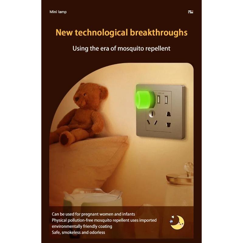Mosquito Repellent Night Light Led Mosquito Repellent Light Creative Portable Usb Silent Home Bedroom Mini Night Light New 2025