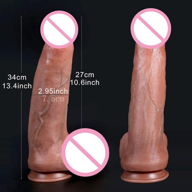 New Biggest Realistic Dildo Soft Silicone Thick Huge Penis Strapon Suction Cup Anal Sex Toys For Vagina Erotic Women Masturbator