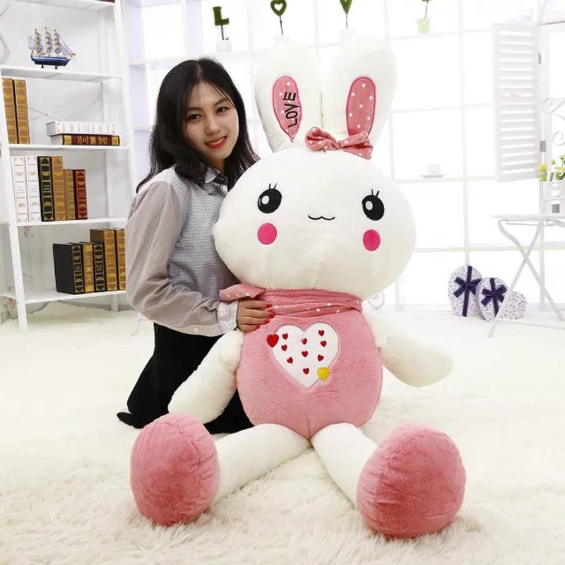 Large cute plush toy fruit rabbit LOVE rabbit doll rice doll company event wedding doll