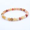 Red Agate Crystal Bracelet: Simple Round Beads, Couple Style Hand Jewelry
