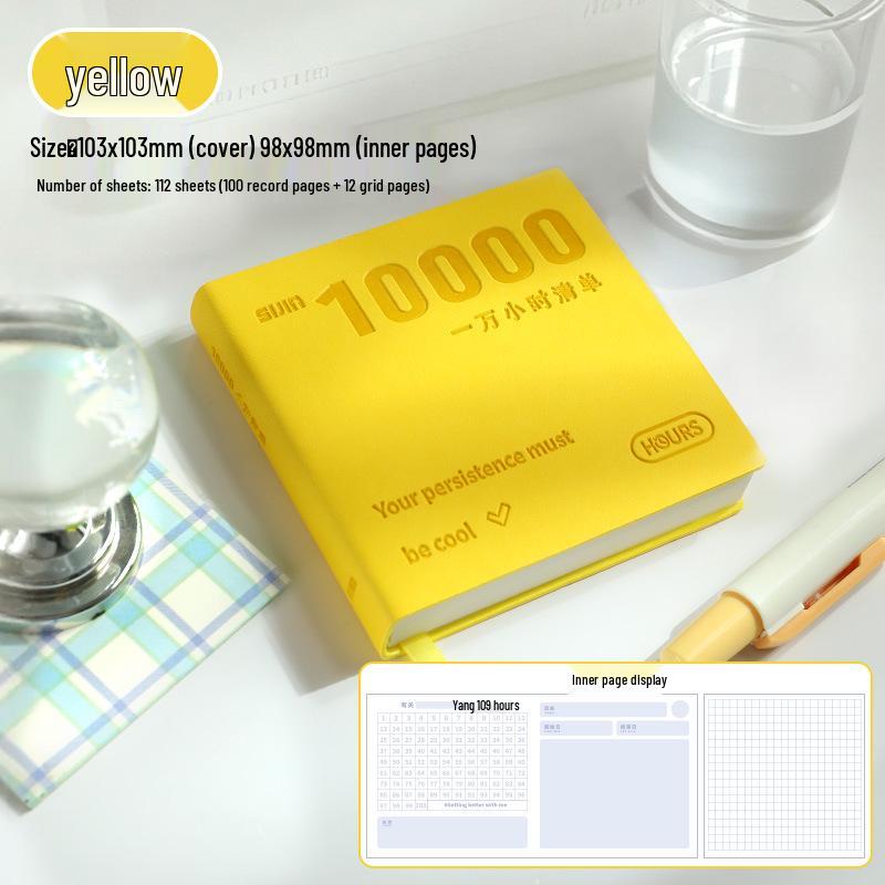 Ten Thousand Hours Pocket-Size Leather Daily Planner Notebook for Students