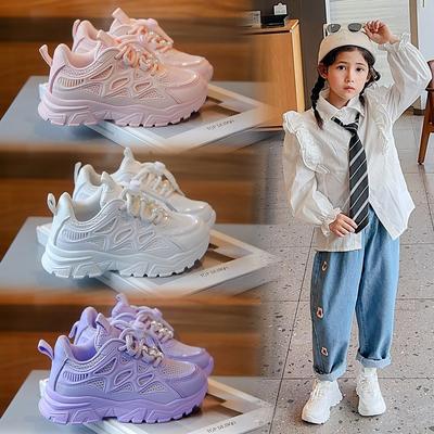 2025 Kinderschuhe Einfach Atmungsaktiv Komfort Weichsohlige Freizeitschuhe Mode Vielseitig Mädchen Rutschfeste Sneakers Zapatillas Niñas