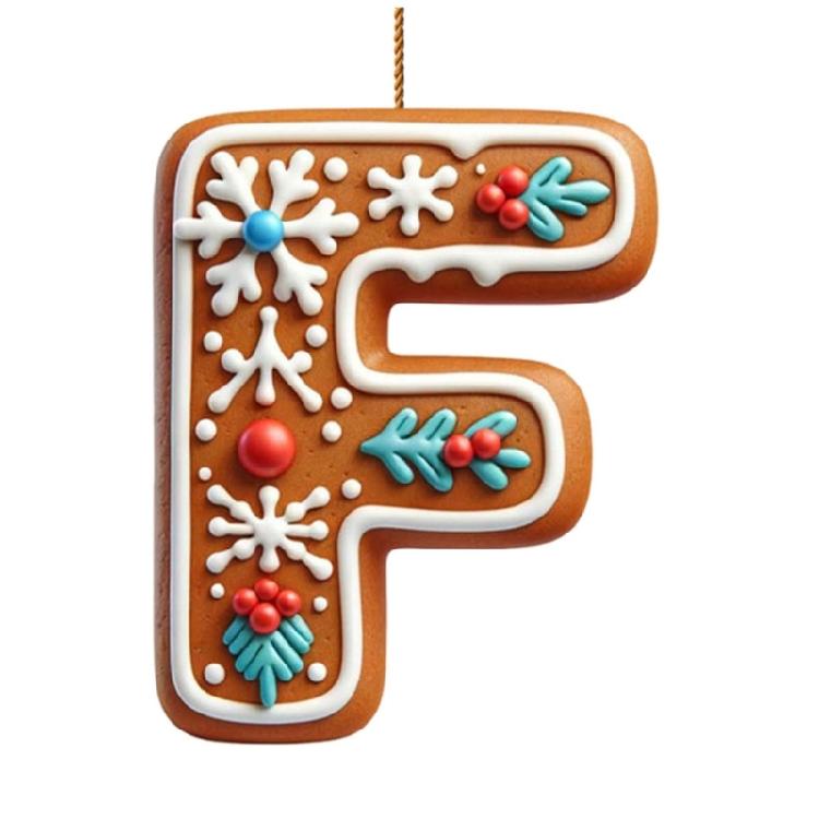 Child Safe Acrylic Christmas Letter Ornament Gingerbreads Homes Decors For Car Homes Decoration Holiday Party Accessory