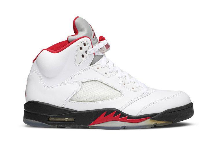 Men's Sneakers Air Jordan 5 Retro 'White Fire Red' 2013