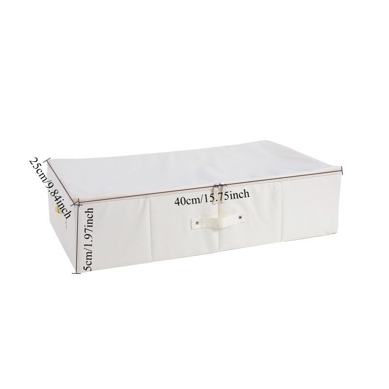 960D Oxford Fabric Underbed Storage Box Large Flat Organizer Dustproof Tidy Bin for Clothes Quilt and Mattress Space Saving белый