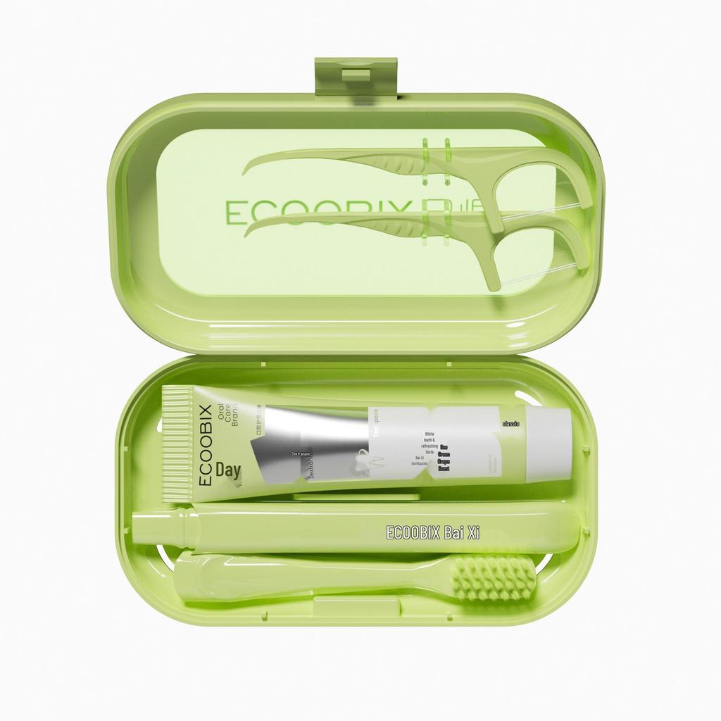 Bai Xi Reise-Zahnpasta & Zahnbürsten-Set - Kompakte, faltbare Essentials für Geschäftsreisen