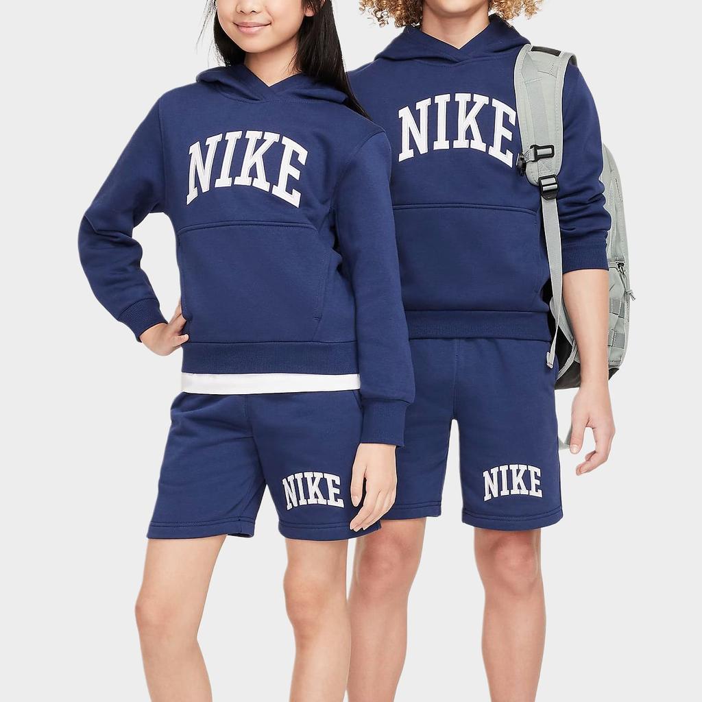 Nike Sportswear Club Fleece Comfortable Casual Hoodie Kids Hoodies Midnight-Navy White HJ3156-410