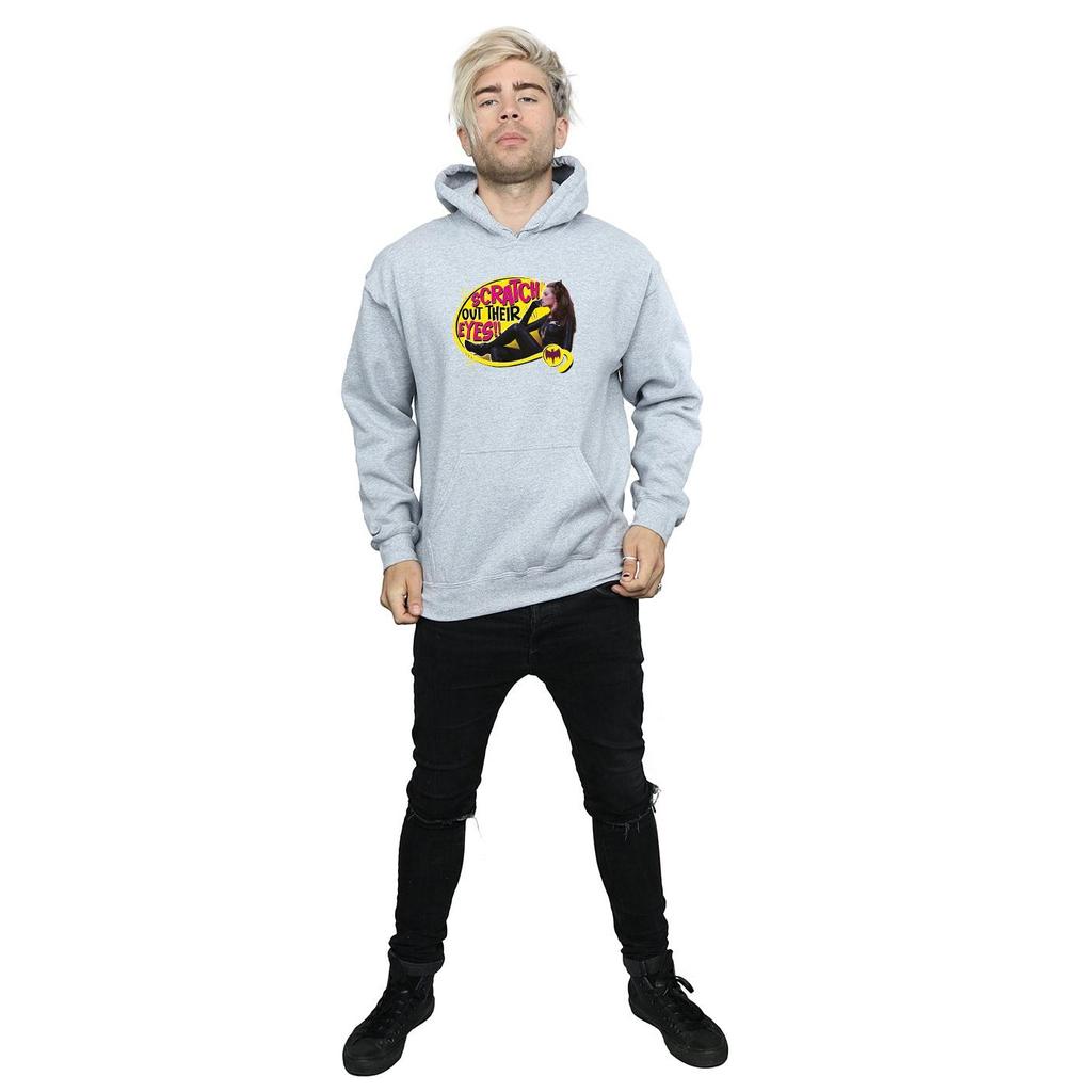 DC Comics Mens Batman TV Series Catwoman Scratch Hoodie