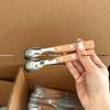 Large Yuanbao Spoon with Japanese 304 Stainless Steel and Solid Wood Handle