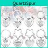 Steel Stainless Heart Keychain Pink Rhinestone Gratitude Quote Gift Birthday