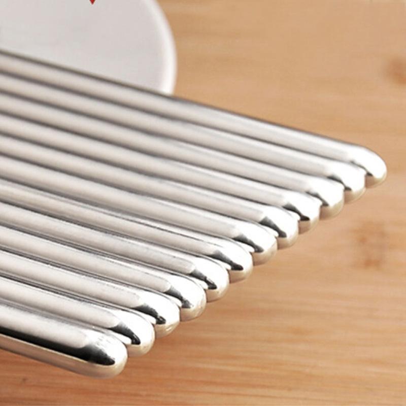 304 Stainless Steel Long Chopsticks Fried Chopsticks Kitchen Household Hot Pot Chopsticks Heat-resistant 36cm Long Chopsticks