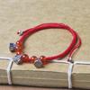 King Kong Knot Lotus Pod Bracelet: Versatile Red Hand Rope Gift for Women