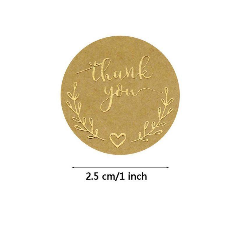 Thank You Stickers 500pcs/roll Wreath Gift Envelopes Biscuit Cooking Wrapping