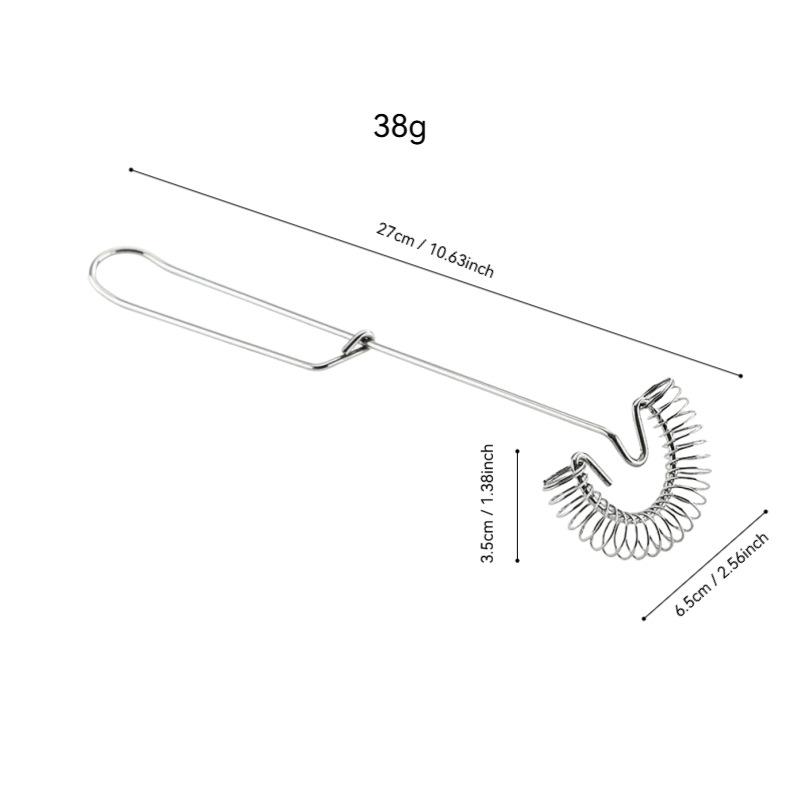 Frusta a Molla Portatile in Acciaio Inossidabile per Uova, Frusta a Spirale Manuale, Frullatore per Latte, Strumenti per la Cucina