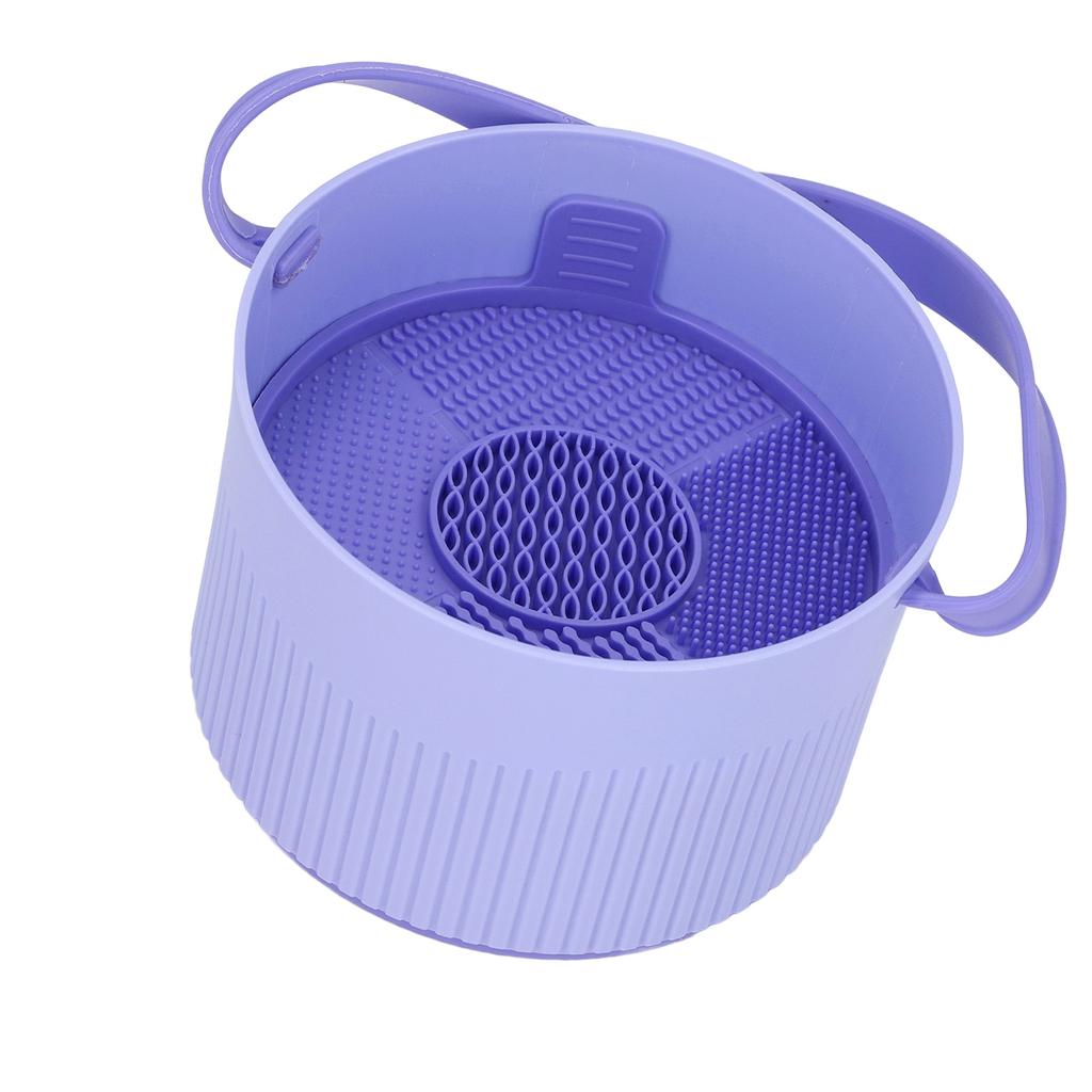 Tigela de limpeza de pincéis de maquiagem Suporte multifuncional para pincéis de cosméticos Organizador de ferramentas de limpeza para Stora